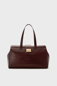 Brown Croc Murphy Tote