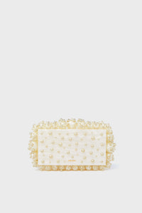 Ivory and Shiny Brass Eos Clutch